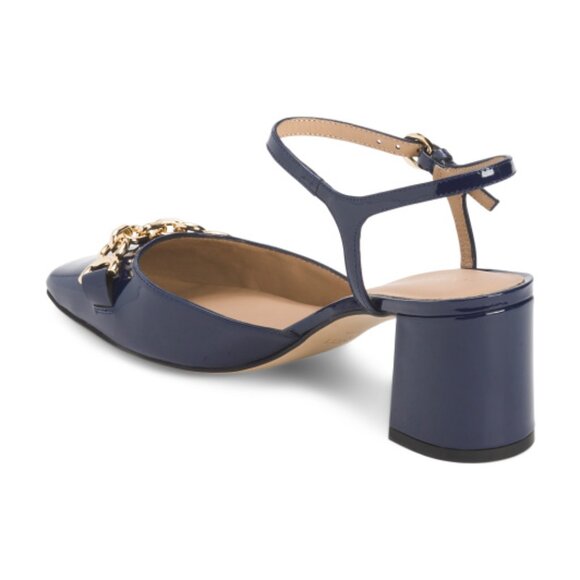 LK BENNETT Made In Spain Patent Leather Mindy Open Court Heels - Picture 2 of 3